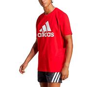 adidas Essentials Single Jersey Big Logo T-Shirt, Better Scarlet, S Uomo