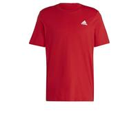 adidas Essentials Single Jersey Embroidered Small Logo Short Sleeve T-shirt, Better Scarlet, S Uomo
