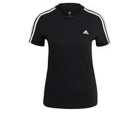 adidas Performance - Essentials - T-shirt nera slim con 3 strisce-Nero XS