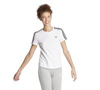 adidas Essentials Slim 3-Stripes, T-shirt, Donna, White/Black, M