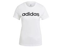 adidas Essentials Slim Logo, T-shirt Donna, White/Black, S