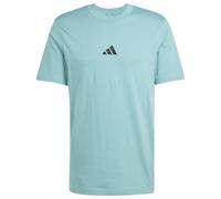 adidas - Essentials Small Logo Single Jersey Tee - T-shirt L blu/turchese