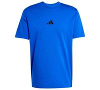 adidas Uomo Essentials Small Logo Single Jersey Tee, Team Royal Blue/Black, S