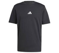adidas Uomo Essentials Small Logo Single Jersey Tee, Black/White, XXL
