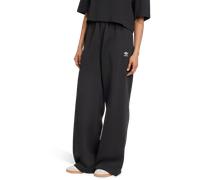 adidas Originals - Essentials - Pantaloni a fondo ampio in pile neri-Nero XL