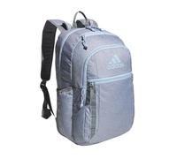 adidas Excel Backpack Durable Large Athletic Laptop Book Bag, Twill Grey/Clear Sky Blue/Grey, One Size