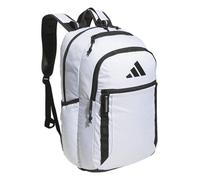 adidas Excel Backpack for Men & Women - Durable Large Athletic Laptop Bag, 7.0/Twill White/Black, OSFA