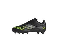 adidas F50 Club Hook And Loop Firm Multi Ground Football Boots Kids, Scarpe da Calcio Unisex-Bambini, Core Black/Iron Met./Lucid Lemon, 38 2/3 EU