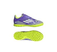 adidas F50 Club Hook And Loop Turf Football Boots Kids, Scarpe da Calcio Unisex-Bambini, Purple Rush/Ftwr White/Lucid Lemon, 38 EU