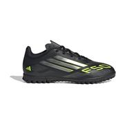 adidas F50 Club Turf Football Boots Kids, Scarpe da Calcio Unisex-Bambini, Core Black/Iron Met./Lucid Lemon, 33 EU