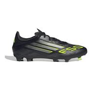 adidas F50 League Firm Ground Football Boots, Scarpe da Calcio Unisex-Adulto, Core Black/Iron Metallic/Lucid Lemon, 44 2/3 EU