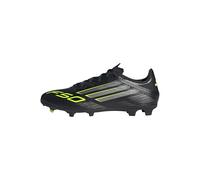 adidas F50 League Firm Ground Football Boots 9, Scarpe da Calcio Unisex-Adulto, Core Black Iron Met Lucid Lemon, 43 1/3 EU