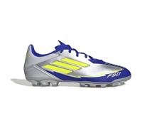 adidas F50 League Football Boots Artificial Ground, Scarpe da Calcio Unisex-Adulto, Silver Met./Solar Yellow/Lucid Blue, 44 EU