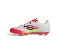 adidas F50 League Football Boots FG/MG, Scarpe da Calcio Unisex-Adulto, Cloud White/Core Black/Solar Yellow, 44 EU