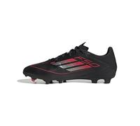 adidas F50 League Football Boots FG/MG, Scarpe da Calcio Unisex-Adulto, Core Black/Iron Metallic/Lucid Red, 42 EU