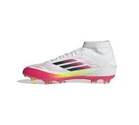 adidas F50 League Football Boots FG/MG, Scarpe da Calcio Unisex-Adulto, Ftwr White/Core Black/Solar Yellow, 45 1/3 EU