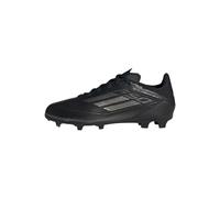 adidas F50 League Football Boots Firm Ground, Scarpe da Calcio, Core Black/Iron Metallic/Gold, 35.5 EU