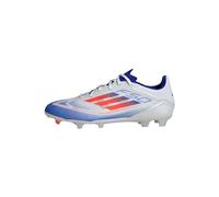 adidas F50 League Football Boots Firm Ground, Scarpe da Calcio Unisex-Adulto, Cloud White/Solar Red/Lucid Blue, 44 2/3 EU