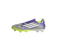 adidas F50 League Laceless Firm Ground Football Boots, Scarpe da Calcio Unisex-Adulto, Purple Rush/Cloud White/Lucid Lemon, 45 1/3 EU