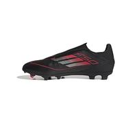adidas F50 League Laceless Football Boots FG/MG, Scarpe da Calcio Unisex-Adulto, Core Black/Iron Metallic/Lucid Red, 45 1/3 EU