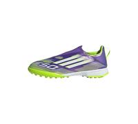 adidas F50 League Laceless Turf Football Boots Kids, Scarpe da Calcio Unisex-Bambini, Purple Rush/Cloud White/Lucid Lemon, 31 1/2 EU
