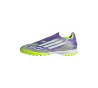 adidas F50 League Laceless Turf Football Boots, Scarpe da Calcio Unisex-Adulto, Purple Rush/Cloud White/Lucid Lemon, 43 1/3 EU
