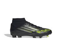 adidas F50 League Mid Firm Multi Ground Football Boots, Scarpe da Calcio Unisex-Adulto, Core Black/Iron Metallic/Lucid Lemon, 44 2/3 EU