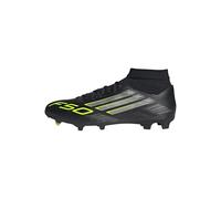 adidas F50 League Mid Firm Multi Ground Football Boots, Scarpe da Calcio Unisex-Adulto, Core Black/Iron Metallic/Lucid Lemon, 41 1/3 EU
