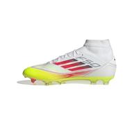 adidas F50 League Mid Football Boots FG/MG Women, Scarpe da Calcio Donna, Cloud White/Lucid Red/Solar Yellow, 36 EU