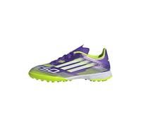 adidas F50 League Turf Football Boots Kids, Scarpe da Calcio Unisex-Bambini, Purple Rush/Cloud White/Lucid Lemon, 34 EU
