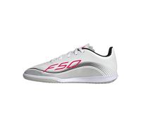 adidas F50 Messi Club Indoor Football Boots Kids, Scarpe da Calcio Unisex-Bambini, Ftwr White/Lucid Red/Silver Met, 36 EU