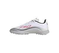 adidas F50 Messi League Turf Football Boots Kids, Scarpe da Calcio Unisex-Bambini, Cloud White/Lucid Red/Silver Metallic, 38 EU