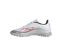 adidas F50 Messi League Turf Football Boots, Scarpe da Calcio Unisex-Adulto, Cloud White/Lucid Red/Silver Metallic, 48 EU