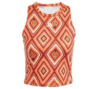 ADIDAS PERFORMANCE Top sportivo 'Adidas x Farm Rio' caramello / cioccolato / arancione / bianco, Taglia M-L