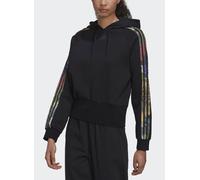 Adidas Felpa C/Cappuccio Donna AOP HD - (Nero/Multicolor/Purmet)