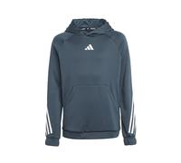 adidas Felpa con Cappuccio Unisex per Bambini con Icone del Treno Aeroready 3 Strisce