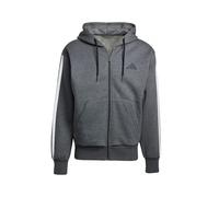 ADIDAS FELPA CON CAPPUCCIO UOMO INVERNO JL9824 M 3S FL FZ HD DK GREY HEATHER/BL