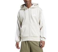Adidas Felpa da uomo con Cappuccio Essentials 3-Stripes Beige Codice JE6355 - 9M