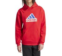 Adidas Felpa da Uomo con Cappuccio Future Icons Badge Of Sport Rossa Taglia XL Codice IS8338 Rosso