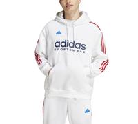 Adidas Felpa da Uomo con Cappuccio House Of Tiro Nations Pack Bianca Taglia M...