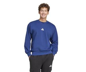 adidas Felpa da uomo Essentials Feel Cozy in pile, blu scuro/bianco, L
