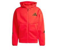 adidas Felpa da Uomo New Z.N.E Full Zip (IT, Testo, S, Regular, Regular, Rosso)