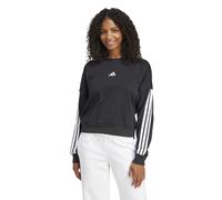 adidas Donna Essentials 3-Stripes French Terry Sweatshirt, Black/White, L