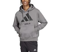Adidas - Felpa Unisex con Cappuccio Berlin, Grigio Codice IZ0394 - 9MW