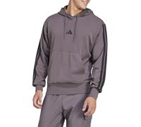 adidas Uomo Essential Three Stripes French Terry Hoodie, Grey Strata/Black, M