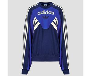 adidas Felpe GARMENT WASHED GRAPHIC CREW Sweatshirt in Blu EU M