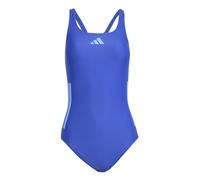 adidas Femme 3 Stripes C-Back Swimsuit, Semi Lucid Blue/Blue Fusion, 32