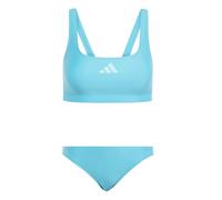 adidas Femme 3 Stripes V-Back Bikini, Lucid Cyan/Flash Aqua, 46