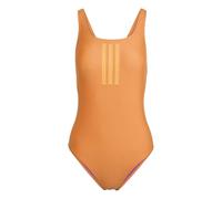 adidas Femme 3 Stripes V-Back Swimsuit, Pure Orange/Pure Tangerine, 36