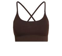 adidas Performance - All Me Light Support - Reggiseno taglio lungo a coste color caffè aurora-Marrone 2XL